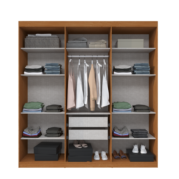 Guarda Roupa Casal 6 Portas PH1804 Herval - Cedro/Fendi