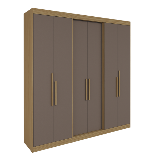 Guarda Roupa Casal 6 Portas PH1804 Herval - Cedro/Fendi