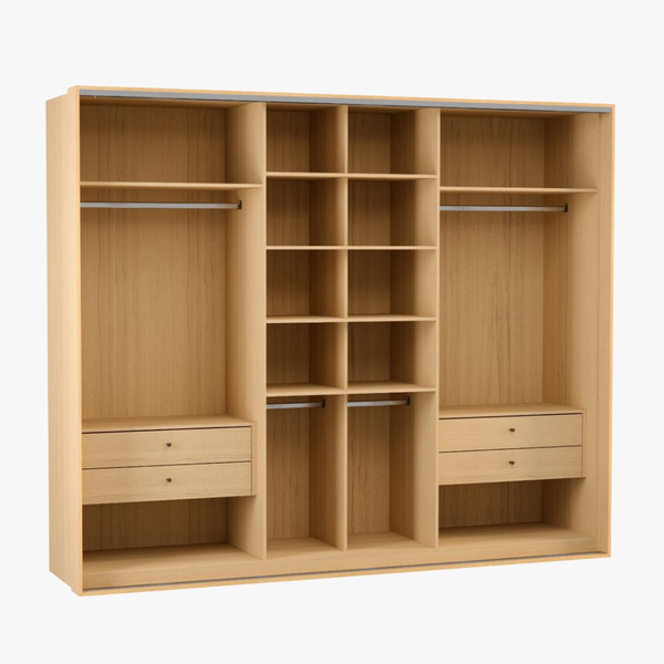 Roupeiro Herval PH1806 100% MDF - Carvalho Nature/Off White