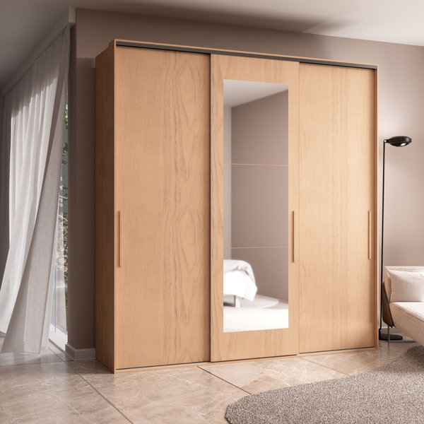 Roupeiro Herval PH1808 100% MDF - Carvalho Nature/Off White