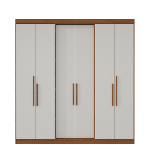 ヘルグヴァール　sec Guarda Roupa Casal 6 Portas PH1804 Herval - Carvalho Off