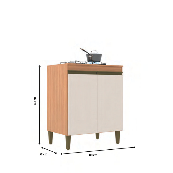 Balcão de Cooktop 80cm Cecília Freijó Off White