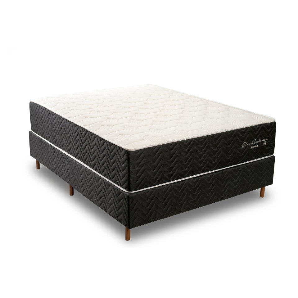 Colchão Queen Molas Ensacadas 150kg Extra Firme Black Intense