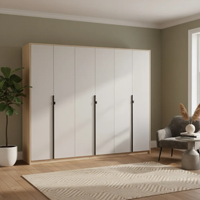 Roupeiro Herval PH1807 100% MDF - Carvalho Nature/Off White